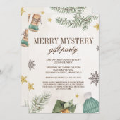 可愛いおもしろいメリーミステリーギフト交換パーティー 招待状 (正面/裏面)