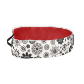 可愛いおもしろいモダン白黒フローラルパターン アスレチックヘッドバンド (左)