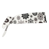 可愛いおもしろいモダン白黒フローラルパターン タイヘッドバンド (回転270)