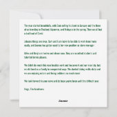 可愛いおもしろいユニコーンサンタユーモア写真クリスマス手紙 シーズンカード (裏面)