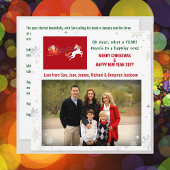 可愛いおもしろいユニコーンサンタユーモア写真クリスマス手紙 シーズンカード