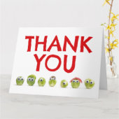 可愛いおもしろいユニークサンキューカード農家 カード (黄色い花)