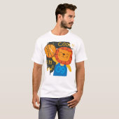 可愛いおもしろいライオン Tシャツ (正面フル)