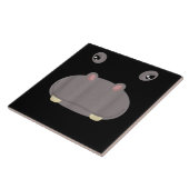 可愛いおもしろい動物顔ヒッポコスチュームハロウィーン タイル (側面)