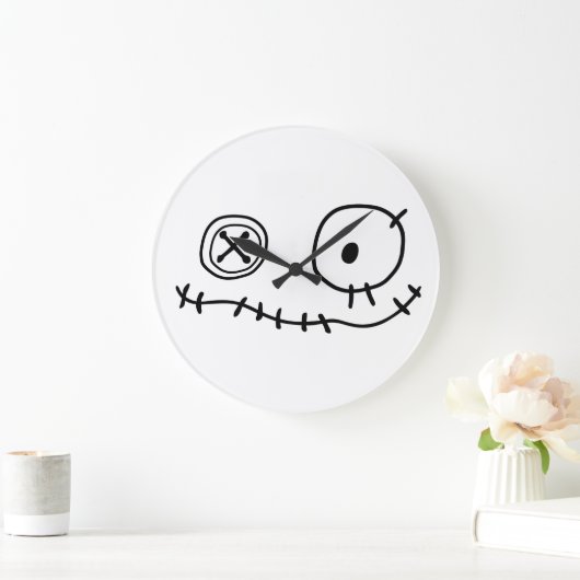 可愛いおもしろい化け物の漫画キャラクターのハローをクリープ ラージ壁時計 (ホーム)