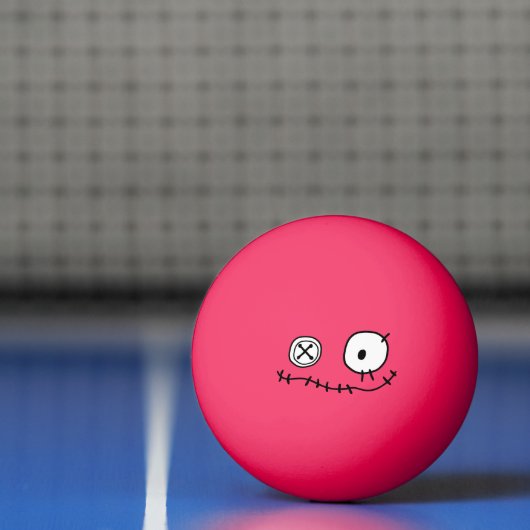可愛いおもしろい化け物の漫画キャラクターのハローをクリープ 卓球ボール (ネット)