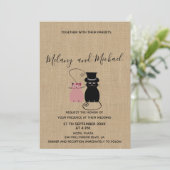 可愛いおもしろい可愛らしい猫漫画 招待状 (スタンド正面)