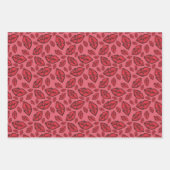 可愛いおもしろい唇パターン ラッピングペーパーシート (正面2)