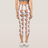 可愛いおもしろい大きなチップマンク漫画 カプリレギンス (裏面)