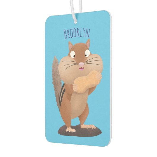 可愛いおもしろい大きなチップマンク漫画 カーエアーフレッシュナー (左)