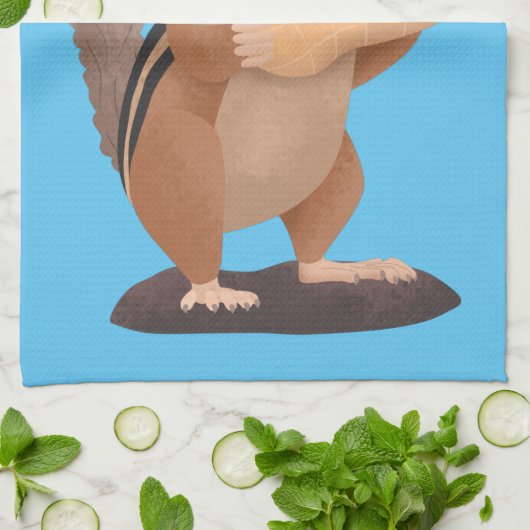 可愛いおもしろい大きなチップマンク漫画 キッチンタオル (折り畳み)