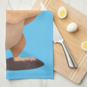 可愛いおもしろい大きなチップマンク漫画 キッチンタオル (四つ折り)