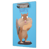 可愛いおもしろい大きなチップマンク漫画 クリップボード (左)