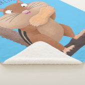 可愛いおもしろい大きなチップマンク漫画 シェルパブランケット (3/4)