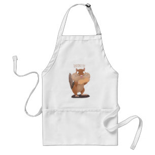 可愛いおもしろい大きなチップマンク漫画 スタンダードエプロン