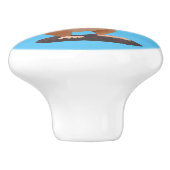 可愛いおもしろい大きなチップマンク漫画 セラミックノブ (側面)