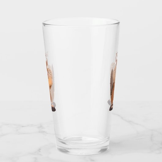 可愛いおもしろい大きなチップマンク漫画 タンブラーグラス (右)