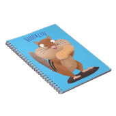 可愛いおもしろい大きなチップマンク漫画 ノートブック (右側)