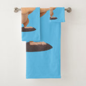 可愛いおもしろい大きなチップマンク漫画 バスタオルセット (インサイチュ)