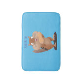 可愛いおもしろい大きなチップマンク漫画 バスマット (正面縦)