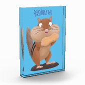 可愛いおもしろい大きなチップマンク漫画 フォトブロック (左)