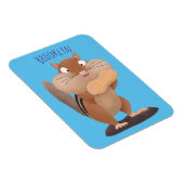 可愛いおもしろい大きなチップマンク漫画 マグネット (右側)