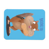 可愛いおもしろい大きなチップマンク漫画 マグネット (横)