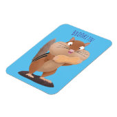 可愛いおもしろい大きなチップマンク漫画 マグネット (左側)