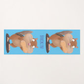 可愛いおもしろい大きなチップマンク漫画 ヨガマット (正面(横))