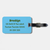 可愛いおもしろい大きなチップマンク漫画 ラゲッジタグ (裏面横)