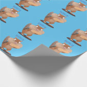 可愛いおもしろい大きなチップマンク漫画 ラッピングペーパー (角)