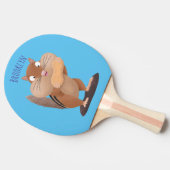 可愛いおもしろい大きなチップマンク漫画 卓球ラケット (横)