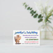 可愛いおもしろい大きなチップマンク漫画 名刺 (スタンド正面)