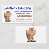 可愛いおもしろい大きなチップマンク漫画 名刺 (正面/裏面)