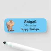 可愛いおもしろい大きなチップマンク漫画 名札 (インサイチュ)