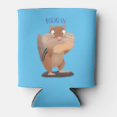 可愛いおもしろい大きなチップマンク漫画 缶クーラー (正面)