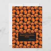 可愛いおもしろい失礼なハロウィーンウィッチフラットグリーティングカード カード (裏面)