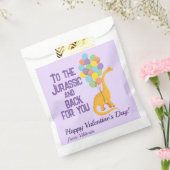 可愛いおもしろい女の子の恐竜バルーンバレンタイン フェイバーバッグ (封をした状態)