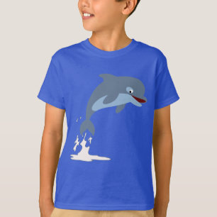 可愛いおもしろい好き漫画ドルフィンの子どもTシャツ Tシャツ