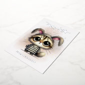 可愛いおもしろい子猫インパジャマハッピーイースター 箔シーズンカード (回転した状態)