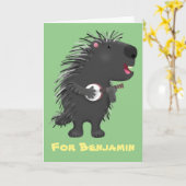 可愛いおもしろい山嵐遊の番所漫画 カード (黄色い花)