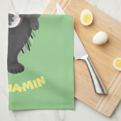 可愛いおもしろい山嵐遊の番所漫画 キッチンタオル (四つ折り)