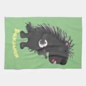 可愛いおもしろい山嵐遊の番所漫画 キッチンタオル (横)