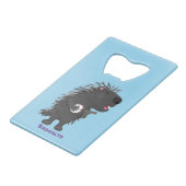 可愛いおもしろい山嵐遊の番所漫画 クレジットカード栓抜き (正面アングル)