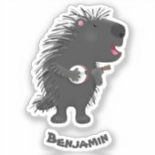 可愛いおもしろい山嵐遊の番所漫画 シール (正面)