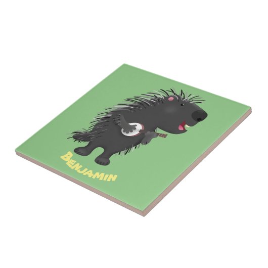 可愛いおもしろい山嵐遊の番所漫画 タイル (側面)