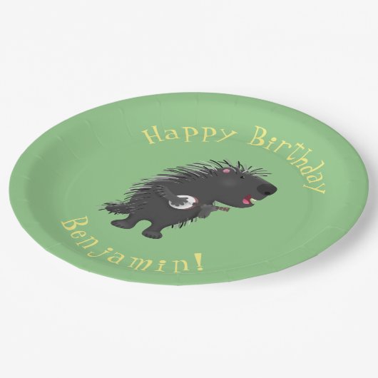 可愛いおもしろい山嵐遊の番所漫画 ペーパープレート (アングル)