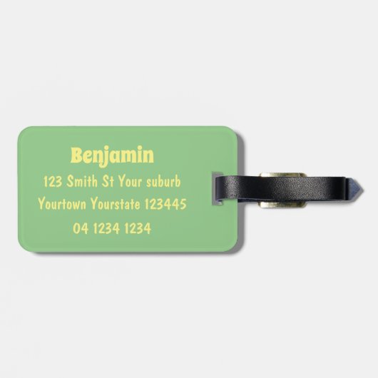 可愛いおもしろい山嵐遊の番所漫画 ラゲッジタグ (裏面横)