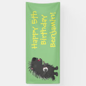 可愛いおもしろい山嵐遊の番所漫画 横断幕 (縦)