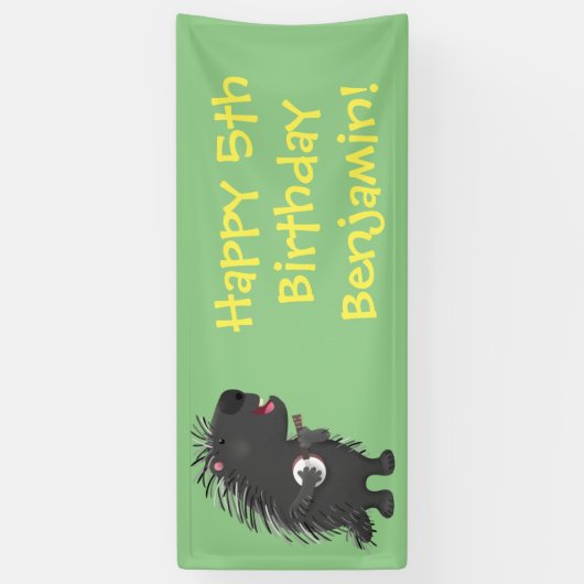 可愛いおもしろい山嵐遊の番所漫画 横断幕 (縦)